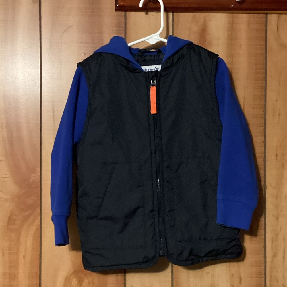 Blue Vest with Blue Hoodie